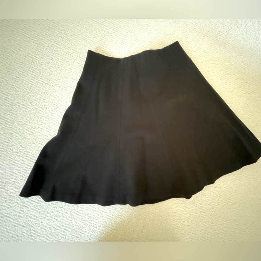 Ann Taylor LOFT Black Flare Mini Skirt